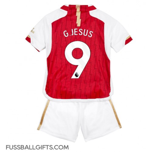 Arsenal Gabriel Jesus #9 Fußballbekleidung Heimtrikot Kinder 2023-24 Kurzarm (+ kurze hosen)
